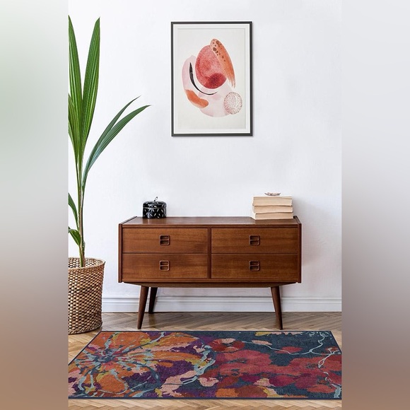 RUGGABLE - 5x7 Watercolor Floral Rug - Picture 3 of 3